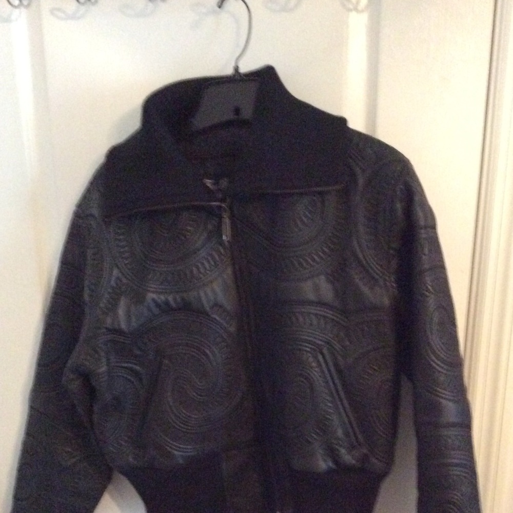 Black stitch jacket